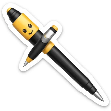 Only black colour Pen Spinner emoji sticker