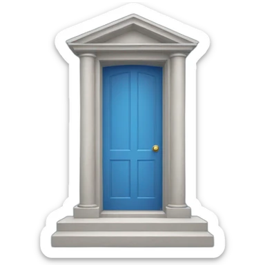 blue door opened to heaven sticker