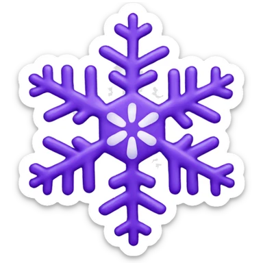 Purple snowflake sticker