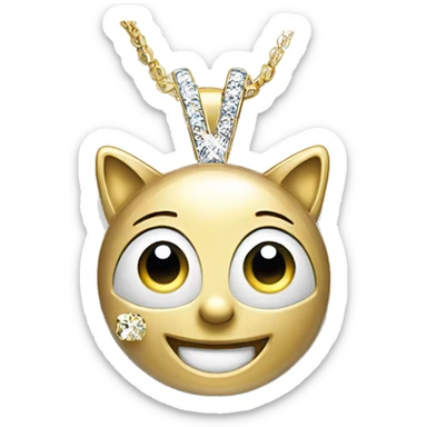 Sparkling diamond necklace Swarovski  sticker