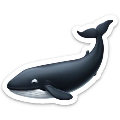 whale with black colo sticker