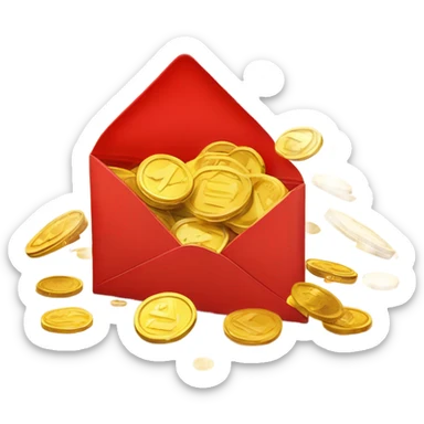 The red envelope contained gold sticker