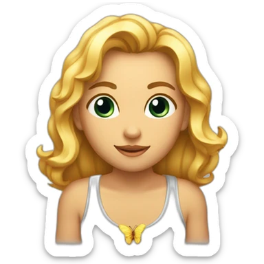 BOLA DEL MUNDO CON MARIPOSA sticker