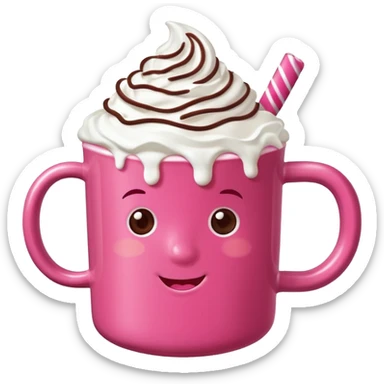 Cioccolata calda rosa sticker