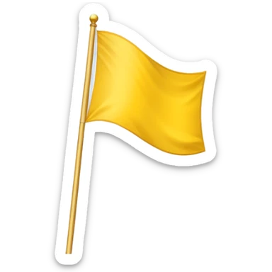 Make a yellow colour triangular flag spreading upward sticker