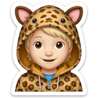 Animal Hoodie Kid sticker