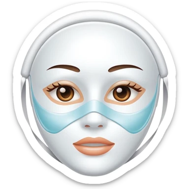a white skincare beauty mask pack for face, except on the face, just only product sticker