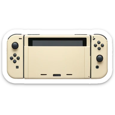 A cream coloured Nintendo switch console sticker