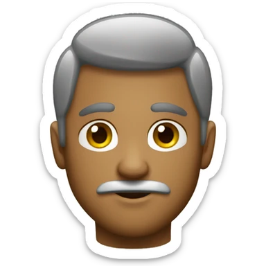 moreno con pelo negro piel clara sin bigote con ojos verdes sticker