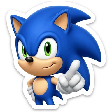 Sonic Wagging his finger sticker