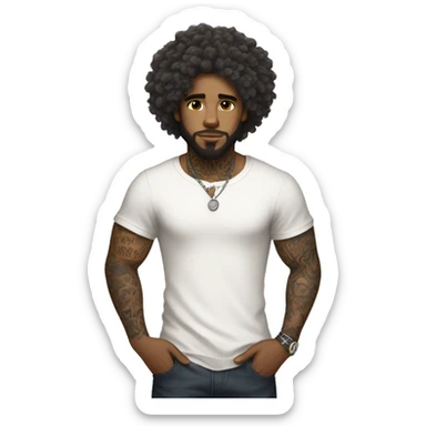 HOT WHITE GUY with fluffy hair WITH TATTOOS FULLBODY sticker