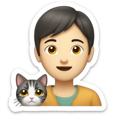 Chinese person rating a cat sticker