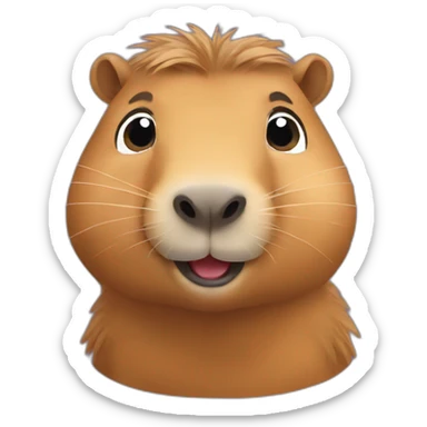 Capybara happy sticker