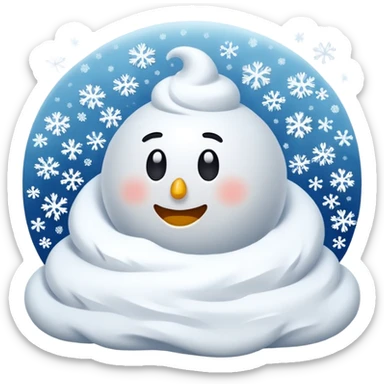 snow storm sticker