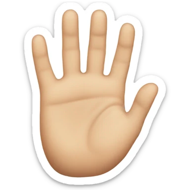 Hands close and Little finger up sticker