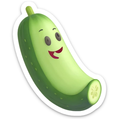 cucumber, simple sticker