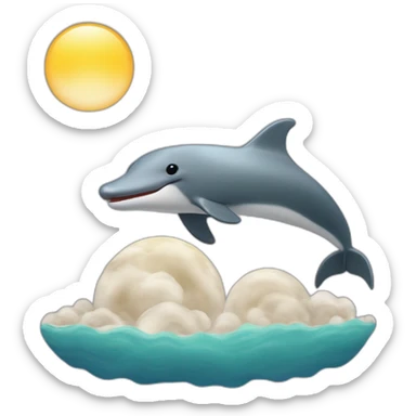sur une souris sur la lune sur l'océan sur le soleil sur un dophin sur une loutre sticker