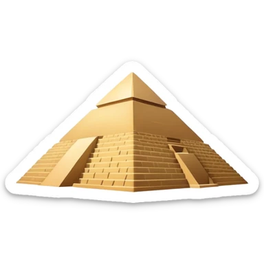 Extremely minimalist pyramid of Giza with simplest shape sticker