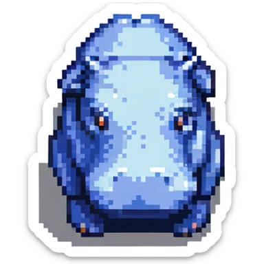 A little hippo in the hand sticker