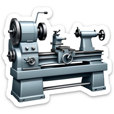 lathe machine, metalworking tool sticker
