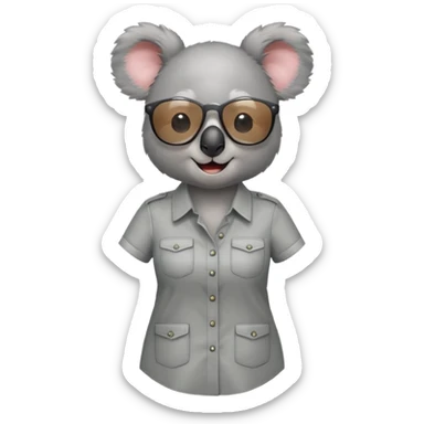 Koala vestido de directora de cine sticker