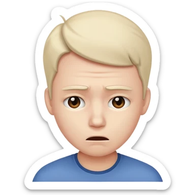 Shaking head upset  sticker