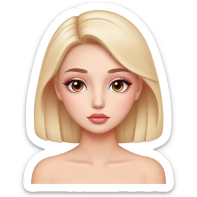 Clean girl makeup sticker