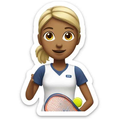 Girl plays padel sticker