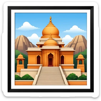 a shikhar ji temple situated in india sticker