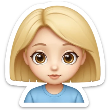 cute chibi cartoon, big eyes, soft shading, smooth gradients, clean outlines, high detail, caricature style sticker