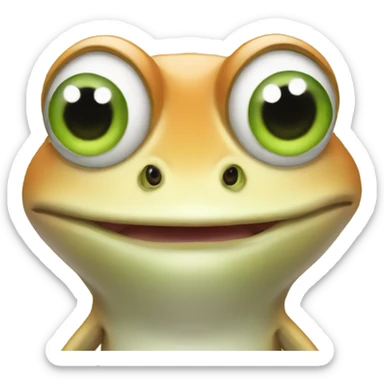 A frog afraid because she messed up sticker