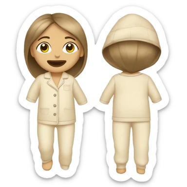 Beige PJ set sticker