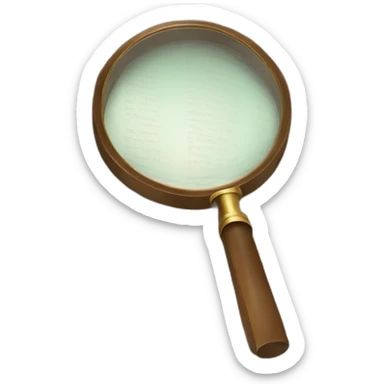 reading book magnifying glass sticker