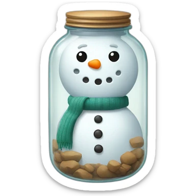 snowman in a jar sticker