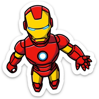 Iron Man superhero sticker
