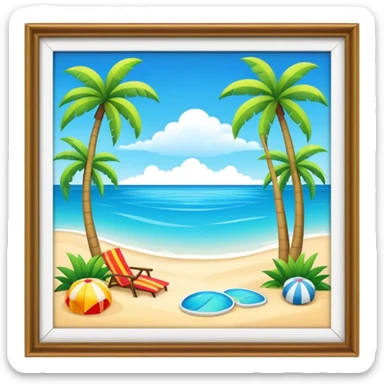 a dream paradise sticker