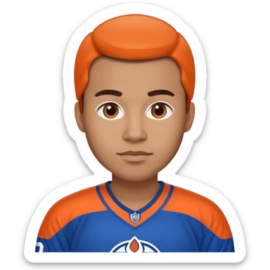 Me wearing an oilers jersey  sticker
