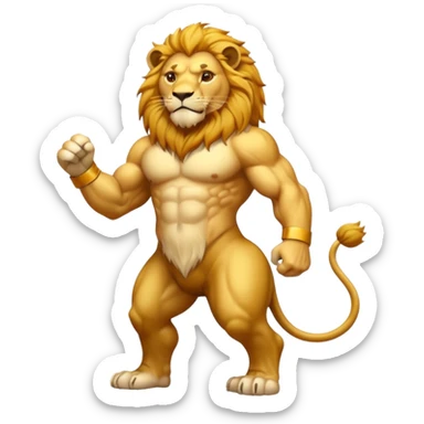 artist lion full body sticker