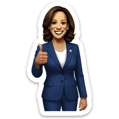Kamala Harris giving a thumbs up  sticker