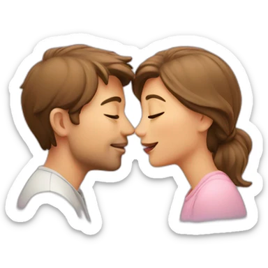 Kissing couple sticker