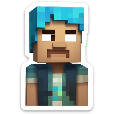 Minecraft Steve that’s sad sticker