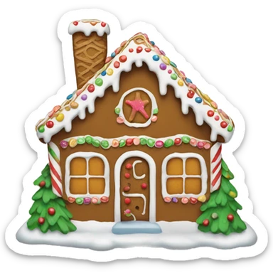 Gingerbread house sticker