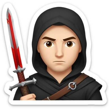 asasin with sword sticker