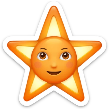 i want orange star  sticker
