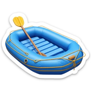 round rafting boat sticker