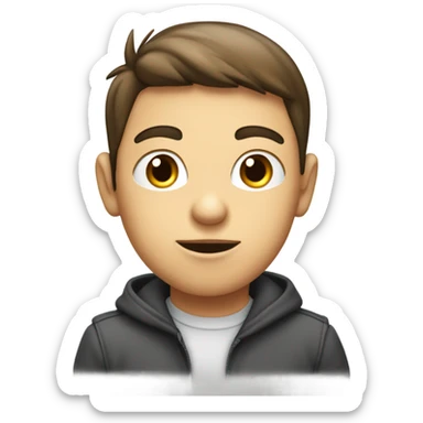 emoji of a boy holding a sign with text which says "I am Aidin and I am stupid". cartoon style, 3D lighting, the sign has a white background, no cast shadows. sticker