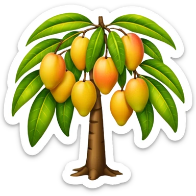 Mango tree, very less mangos. sticker