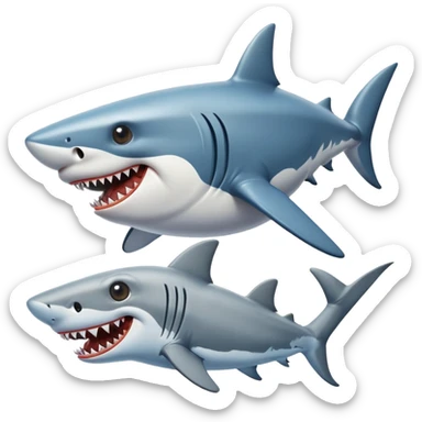 cow mixed with a dog and shark  sticker