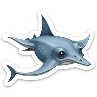 Stingray – Flat ray with long whip tail sticker