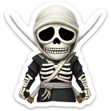 Skeleton ninja sticker